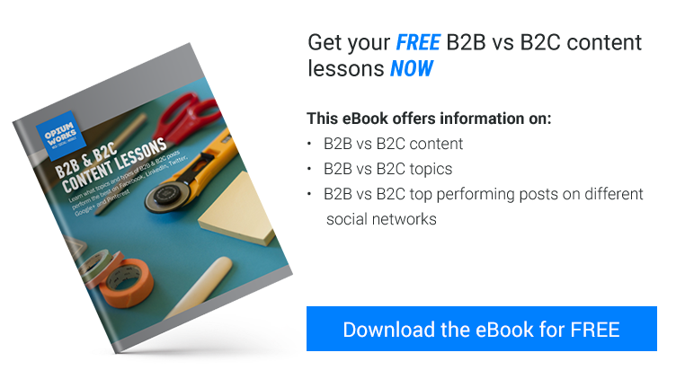 B2B vs B2B content social media marketing